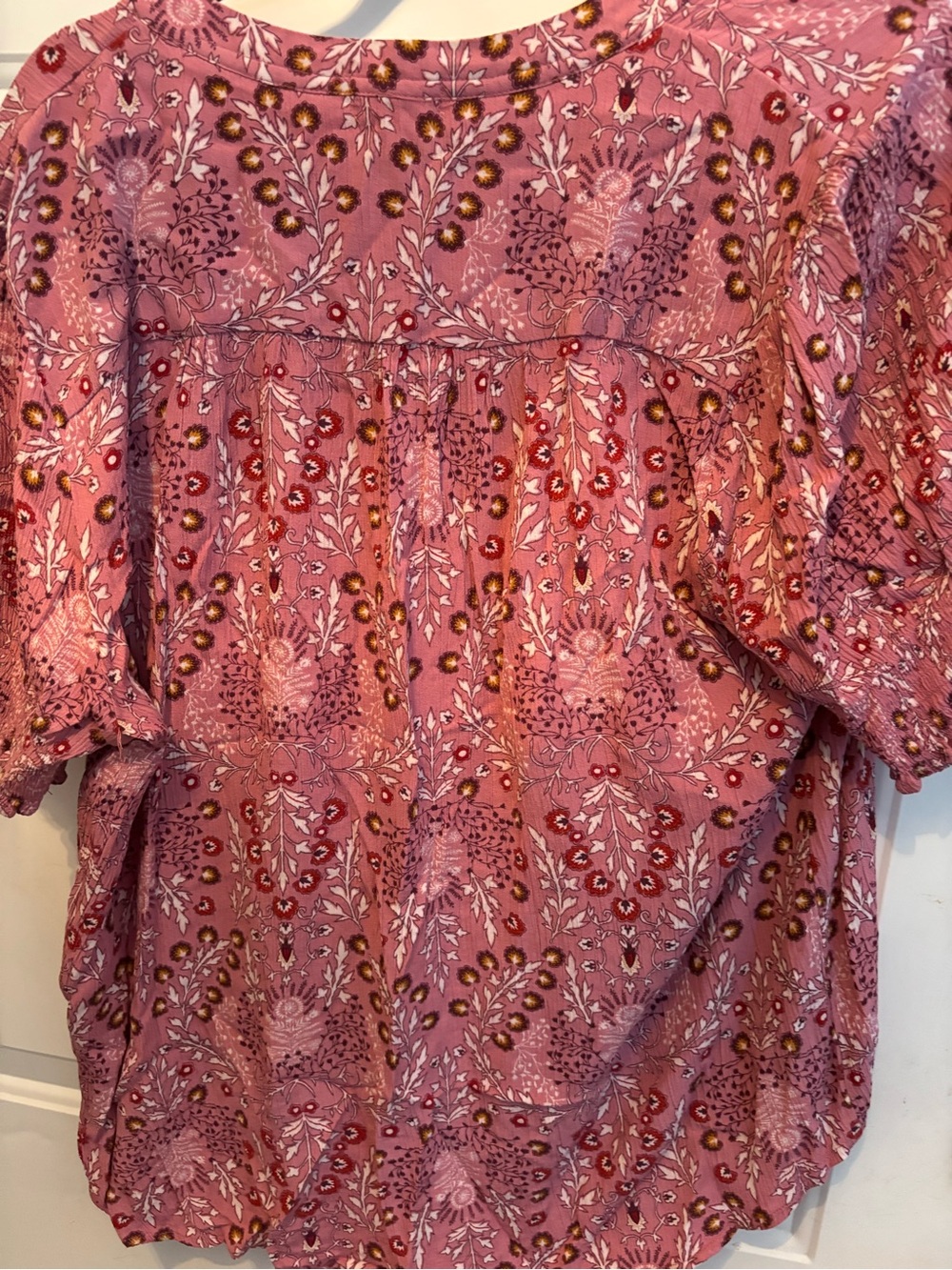 Waverly + Sage Pink Floral Button-Up Blouse - Picture 4 of 5